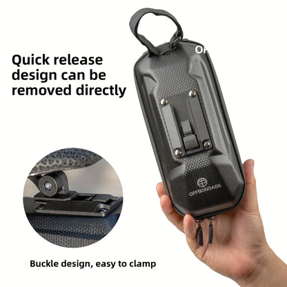 WOLRI Rear Trunk/Saddle Bag – 2.4 L EVA/PVC Hardshell, Quick-Mount Base (Bike)