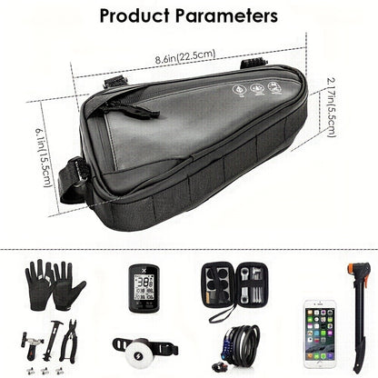 WOLRI Triangle Frame Bag – 1.5 L, Strap-Mount (Bike)