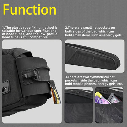 Top Tube Frame Bag – 2.1 L, Extra-Long, Black