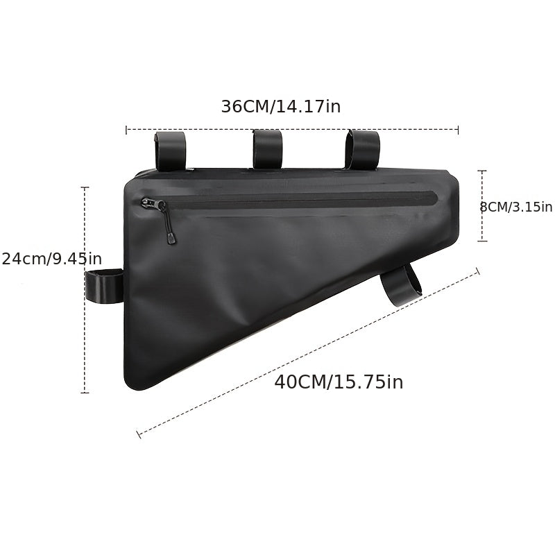 Triangle Frame Bag – 40×24×8 cm PVC, Strap-Mount