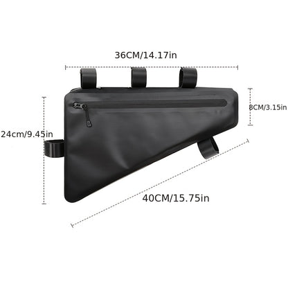 Triangle Frame Bag – 40×24×8 cm PVC, Strap-Mount
