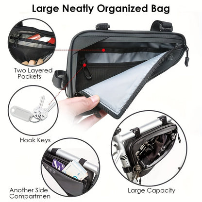 WOLRI Triangle Frame Bag – 1.5 L, Strap-Mount (Bike)