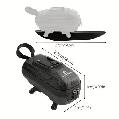 WOLRI Rear Trunk/Saddle Bag – 2.4 L EVA/PVC Hardshell, Quick-Mount Base (Bike)