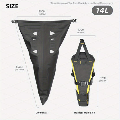 Dry-Bag Seat Pack – 14 L, Black