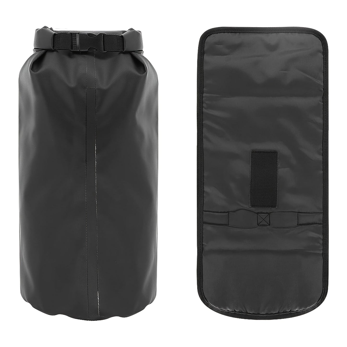 Handlebar Dry Bag – Roll-Top PVC, 48×17 cm, Black