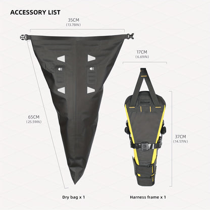 Harness Seat Pack – PVC Saddle System with Dry Bag