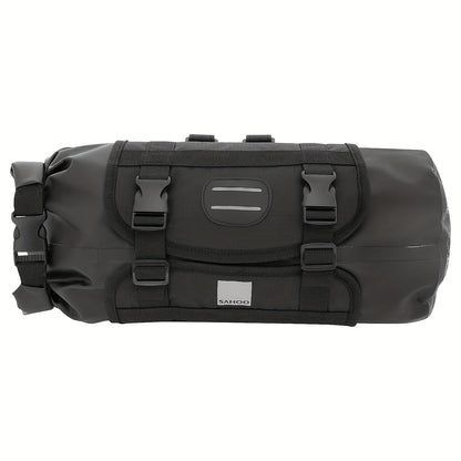 Handlebar Dry Bag – Roll-Top PVC, 48×17 cm, Black