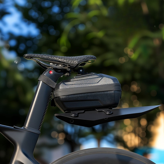 WOLRI Rear Trunk/Saddle Bag – 2.4 L EVA/PVC Hardshell, Quick-Mount Base (Bike)