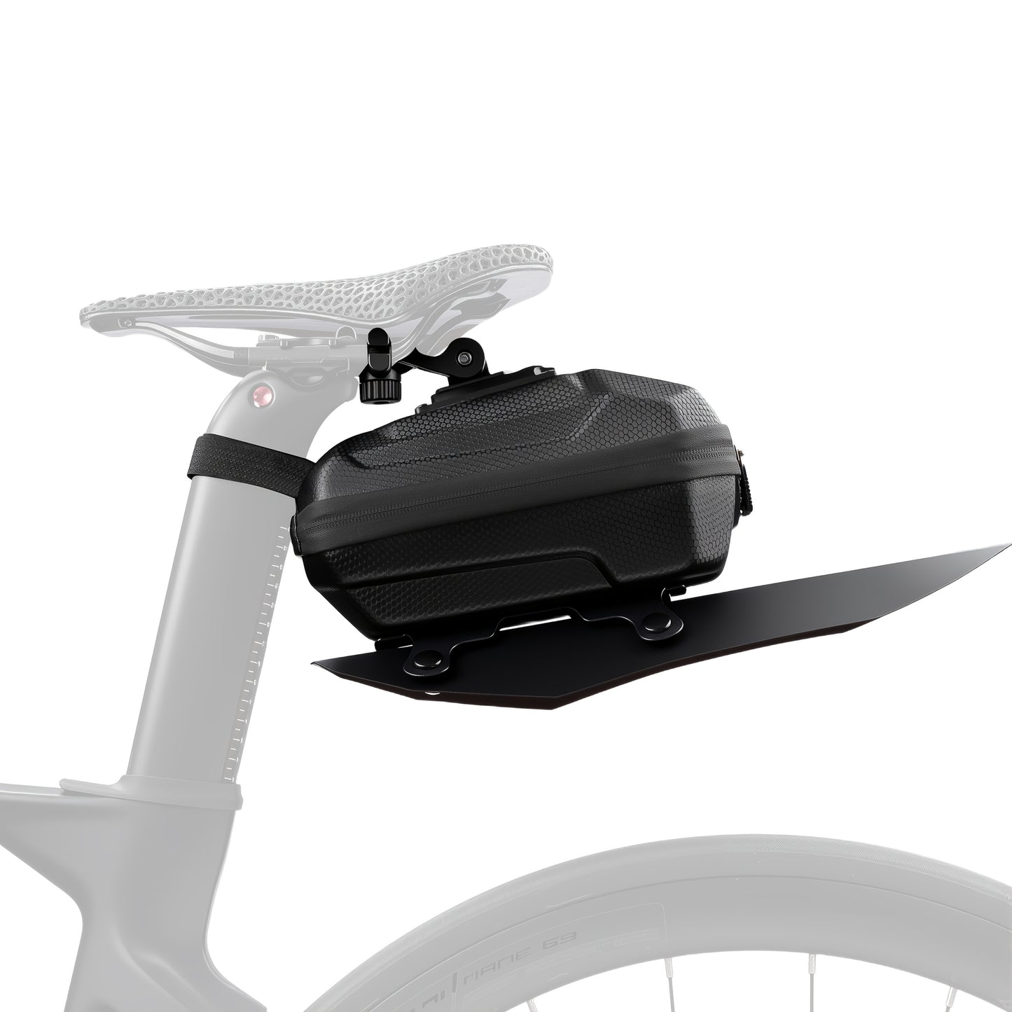 WOLRI Rear Trunk/Saddle Bag – 2.4 L EVA/PVC Hardshell, Quick-Mount Base (Bike)
