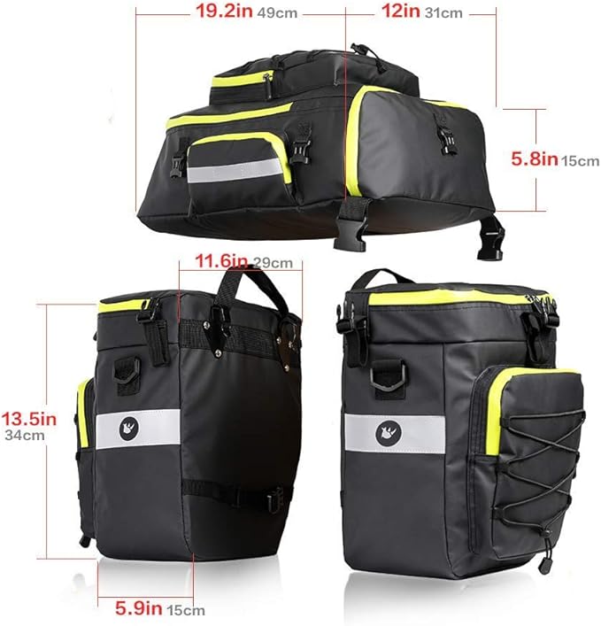 Bicycle Luggage Bag - 65L Rear Rack Pannier