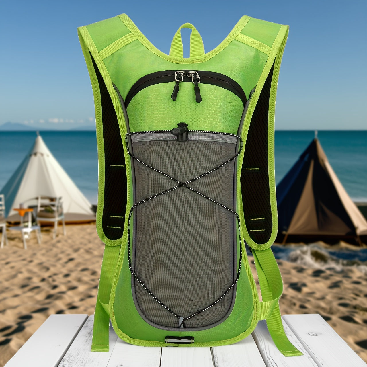 Lightweight Sports Daypack – Nylon Shell, Zipper Closure (Cycling/Running)
